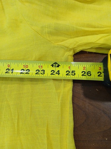Banana Republic Balloon Long Sleeve Sheer Yellow VNeck Button Up Sz X-Large Top - Bild 10 von 10