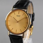 SEIKO 1988 Vintage 2C21-0120 Men's Watch Gold 32mm New Battery New Leather Band