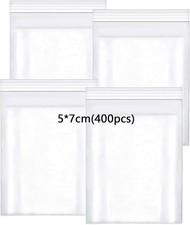 Druckverschlussbeutel 5X7cm 400 St&uuml;ck Transparent Wiederverschlie&szlig;bare Beutel