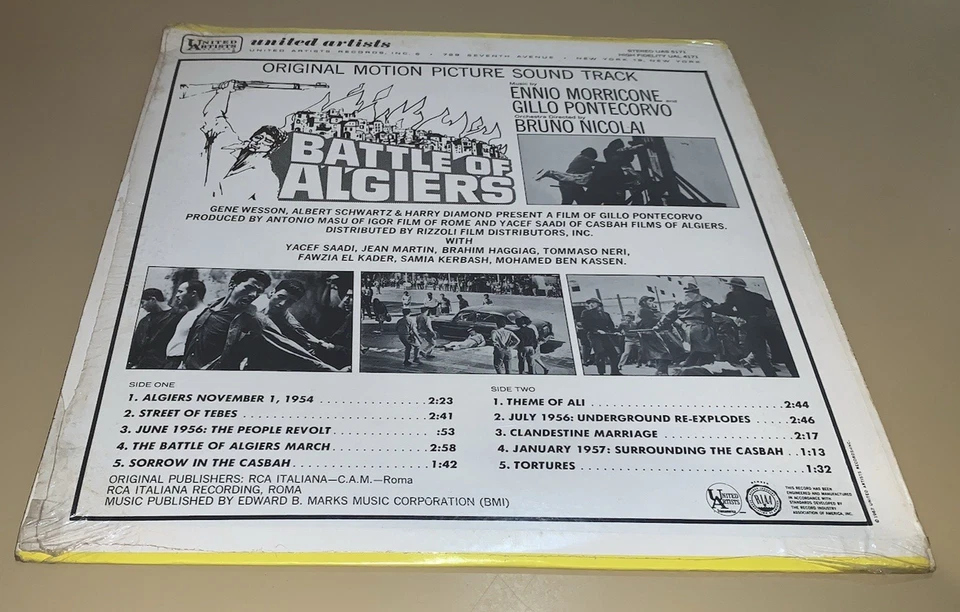 Ennio Morricone And Gillo Pontecorvo Battle Of Algiers OST (1967) SEALED NEW - Image 2 of 2
