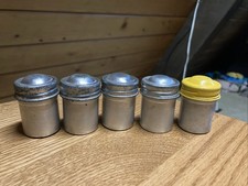 Vintage Lot of 5 Metal Aluminum 35mm Film Can Canisters