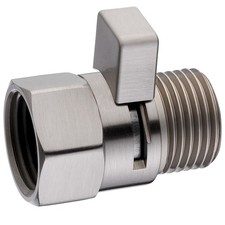 Water Flow Control Valve Brass Shower Valve With Handle Lever Regulator Nickel