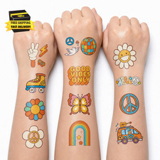 Groovy Temporary Tattoos 60 Pcs Birthday Party Favors Decorations Supplies