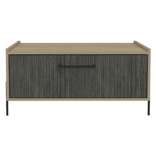 Oak & Grey Coffee Table Harvard with Storage Stylish Modern Design
