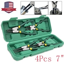 4Pcs 7" Internal/External Snap Ring Pliers Set Heavy Duty Circlip Pliers Kit