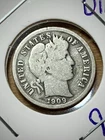 1909-P Barber Dime 90% Silver Very Good Circulated Details Sleeved FREE SHIP