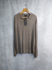 NEXT JUMPER SIZE XL NEW W TAGS. COLLARED BROWN PULLOVER SOFT W CASHMERE