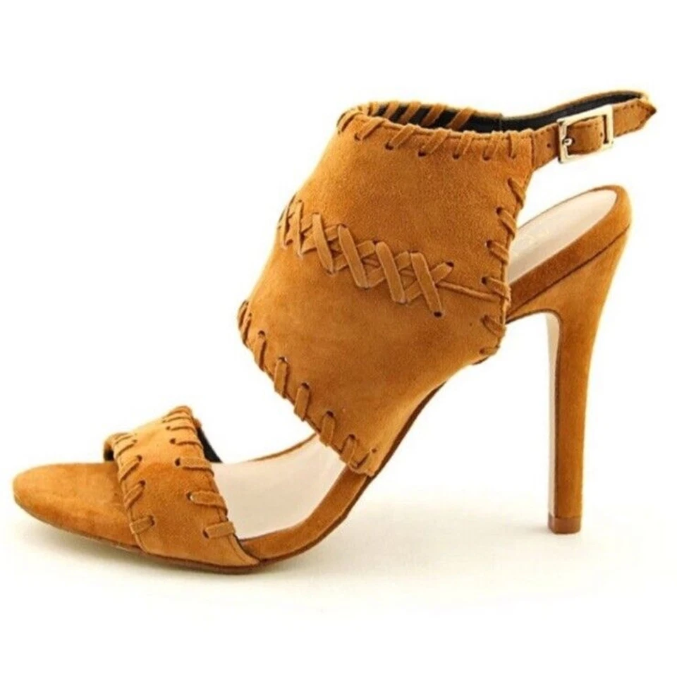 Nicole Miller Artelier 5,5 tacón alto con detalles de gamuza marrón con cordones Foto 2 de 4