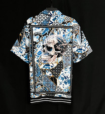 Robert Graham KINTSUGI Skull Short Sleeve 298 XL NEW NWT Classic Fit X-Large