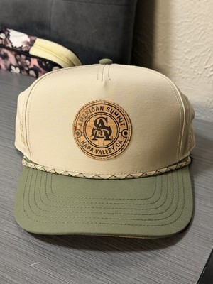 American Summit Napa Valley CA. OTTO Beige Cap with Green Accents