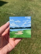 Miniature Landscape Painting Original Acrylic Painting On Canvas