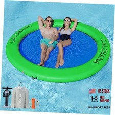 Water Hammock Inflatable Round Floating Ring for Adults 8ft Green