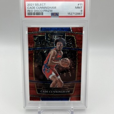 2021 Select Cade Cunningham Concourse Rookie Red Disco Prizm /49 PSA 9