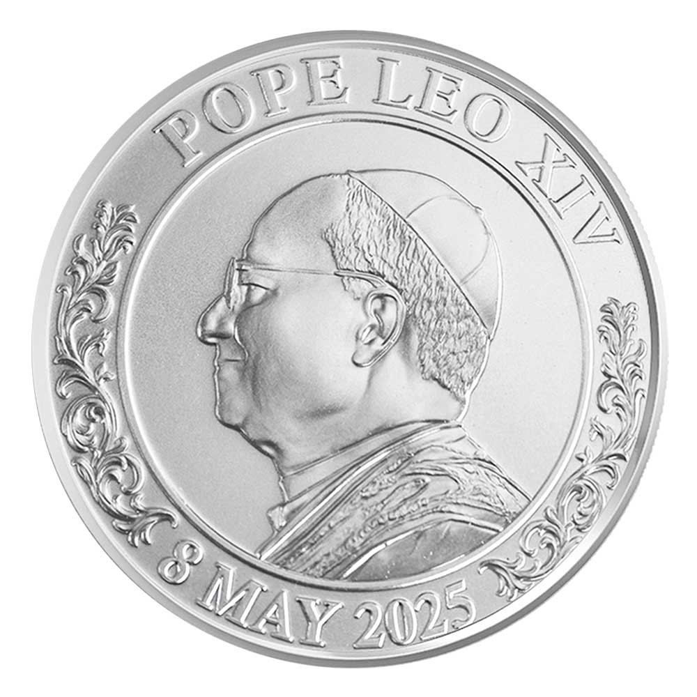 2025 1 Troy oz Pope Leo XIV Commemorative .999 Fine Silver Round