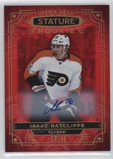 2022-23 Upper Deck Stature Rookies Red Auto 19/35 Isaac Ratcliffe #185 Auto 1q2