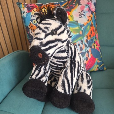 Build a Bear Workshop schwarz-weißes Zebra wunderschönes Plüschtier 