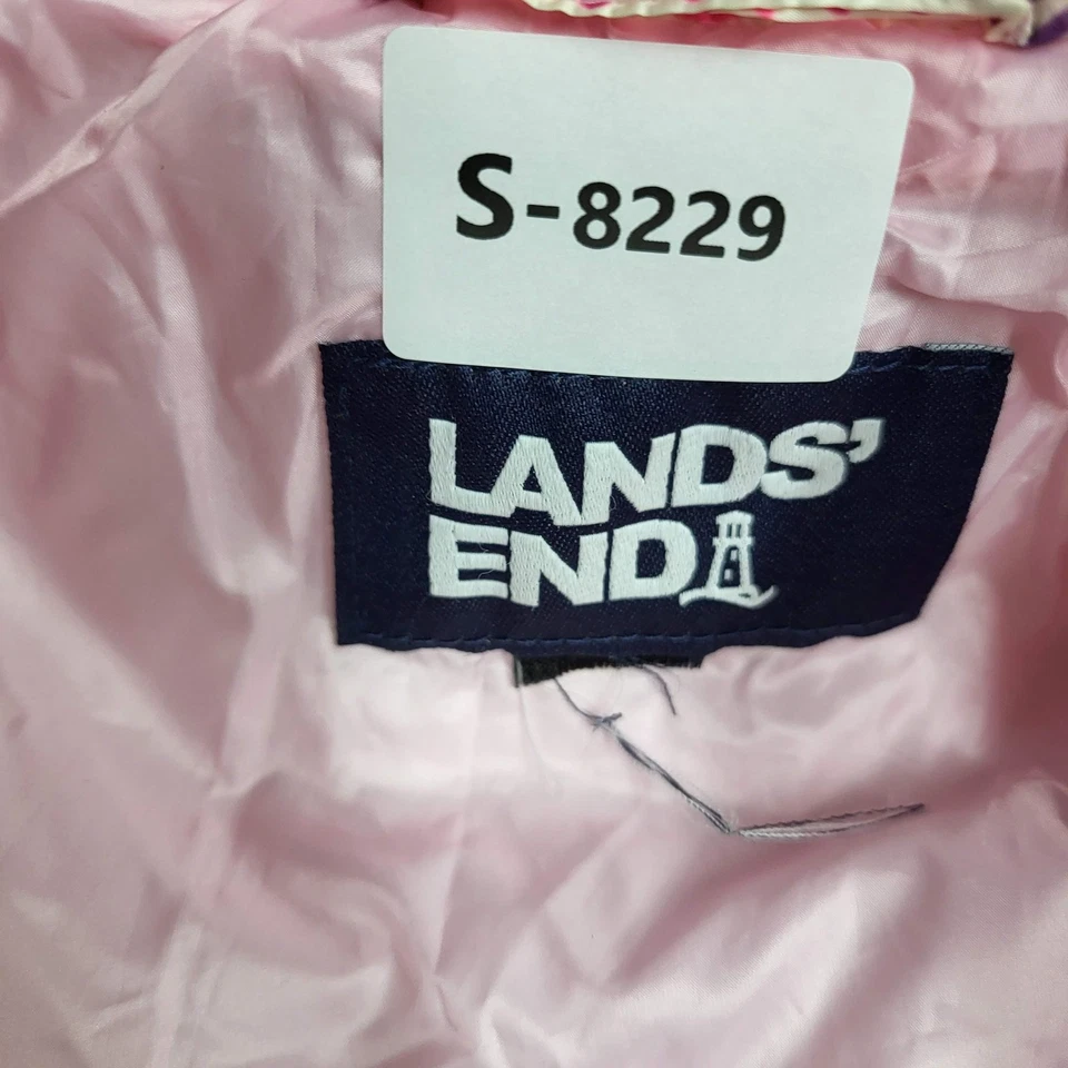 Chaleco Lands' End Niñas XXL Rosa Puffer Primaloft Cremallera Logo Sin Mangas Foto 2 de 4