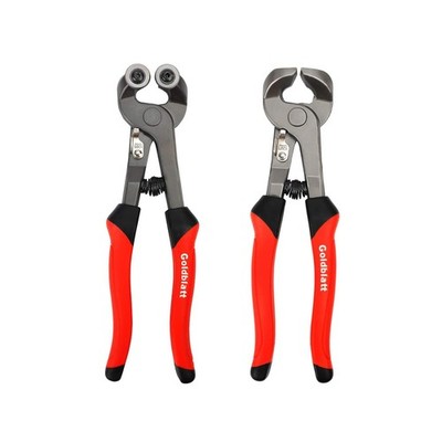 Goldblatt 2 Piece Glass Tile Nippers Set - Heavy Duty Wheeled Glass Mosaic Ni...