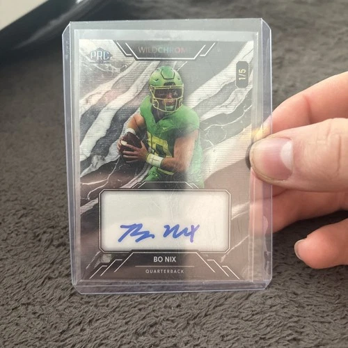 2024 Wild Card Auto Chrome Bo Nix Auto /5