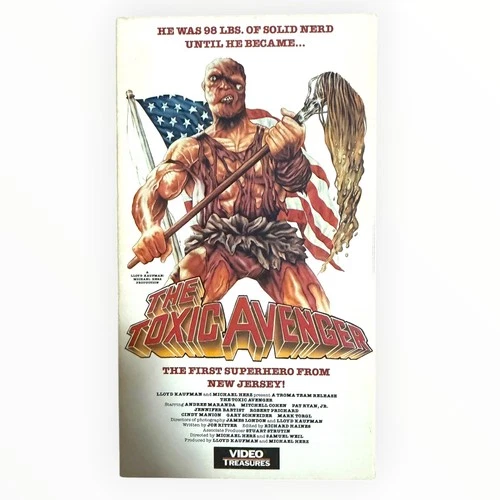 The Toxic Avenger 1989 Video Treasures VHS Tape Not Rated - Lloyd Kaufman