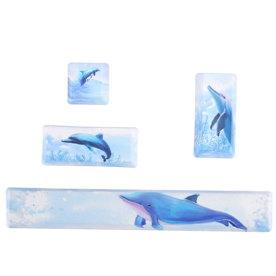 DIY Dolphin Pattern Keyboard Keycaps SpaceEScEnterNumpad Enter Keycap ...