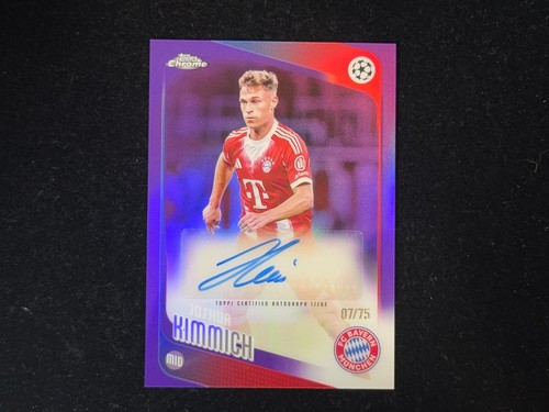 Joshua Kimmich 2025-26 Topps Chrome UEFA AUTO Purple/75 #CA-KI Bayern