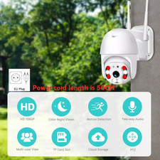 WIFI Camera Outdoor Wired CCTV HD PTZ Smart Home Security Came 1080p 2.4G UK