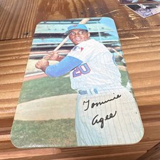 TOPPS 1970 SUPER TOMMIE AGEE #42 NEW YORK METS BASEBALL CARD