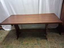 vintage  Oak Refectory Farmhouse  Kitchen Table By Webber  Furniture of croydon