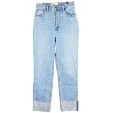 Abercrombie  Fitch The 90s Straight Jeans Women 25 0R Light Wash Curve