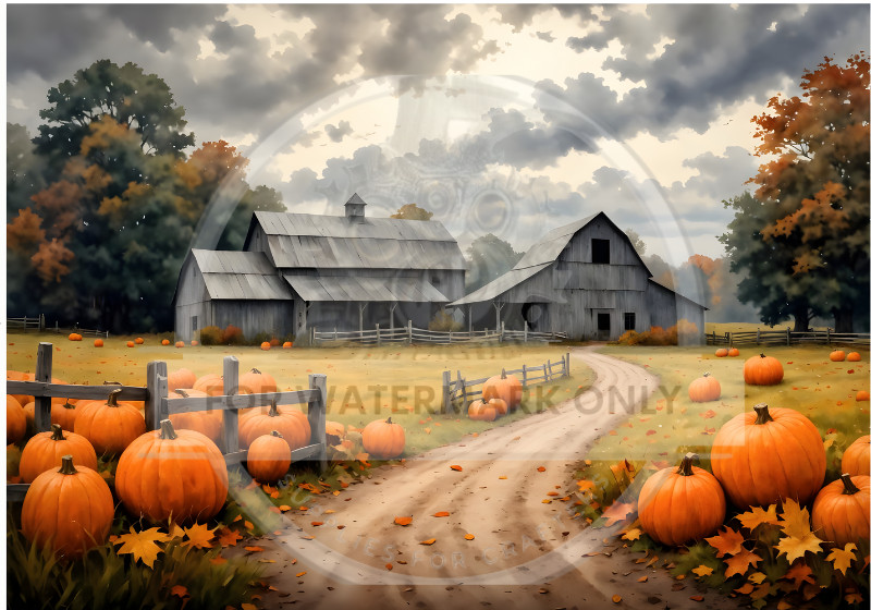 Pumpkin Patch | A4 Rice Paper | Paper for Decoupage | Halloween