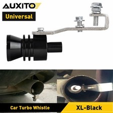 Black Blow Off Valve Noise Turbo Sound Whistle Simulator Muffler Tip Car Kit Xl