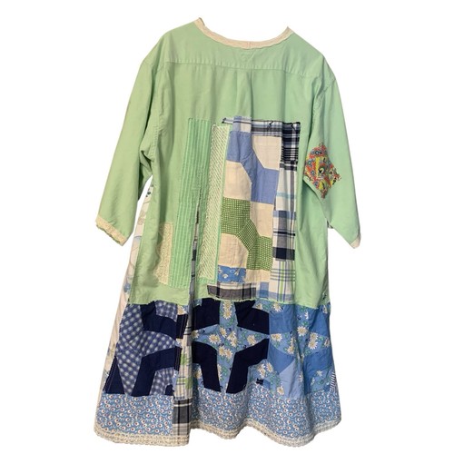 Upcycling Tunika Top XL XXL Boho Artsy Relaxed Gypsy Cowgirl Art To Wear 3/4 - Bild 2 von 14