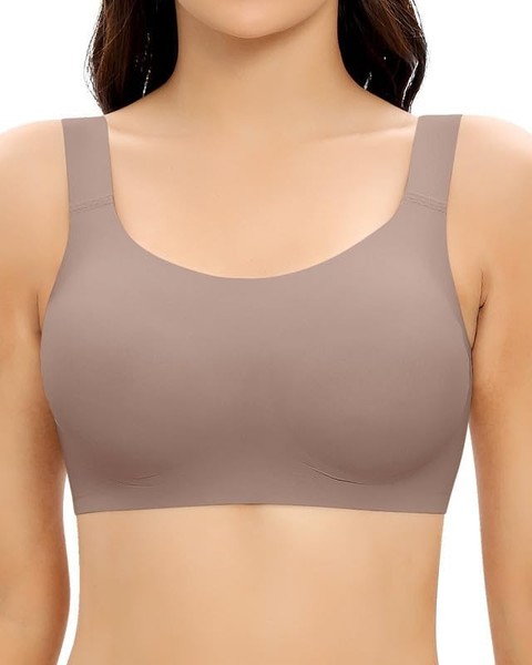 Damen Bh Ohne BüGel Push Up Gepolstert Nahtlos T-Shirt Bra Schwarz 75C-image
