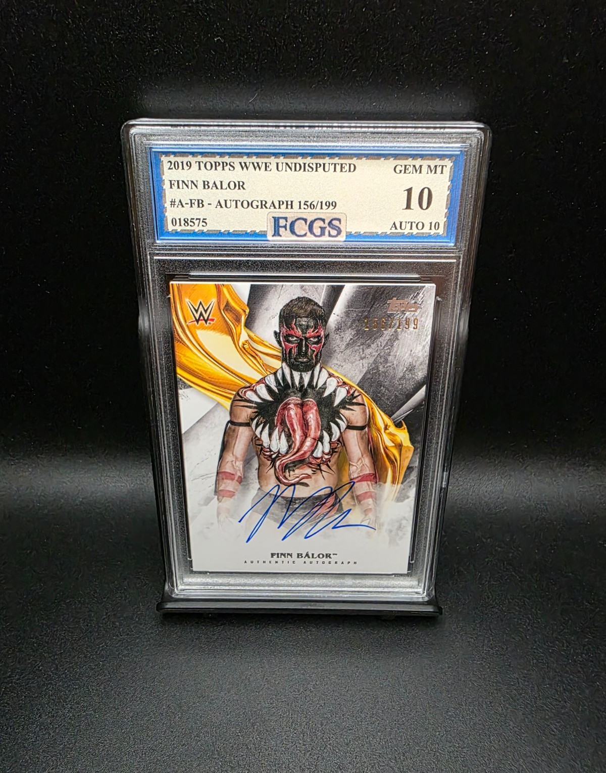 Finn Balor #A-FB (2019) Topps WWE Undisputed Auto /199 - Graded 10 [FCGS] GEM-MT