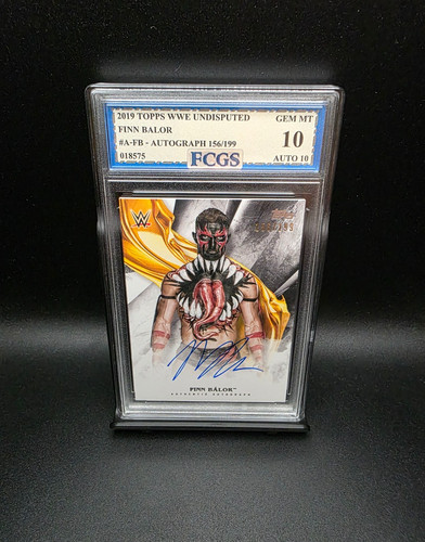 Finn Balor #A-FB (2019) Topps WWE Undisputed Auto /199 - Graded 10 [FCGS] GEM-MT
