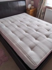 Brown Faux Leather King Size Ottoman Storage Bed, Lift-Up, with Mattress