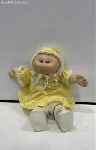 Cabbage Patch Kids Doll Yellow Dress Polka Dot Appalachian Artworks 1978