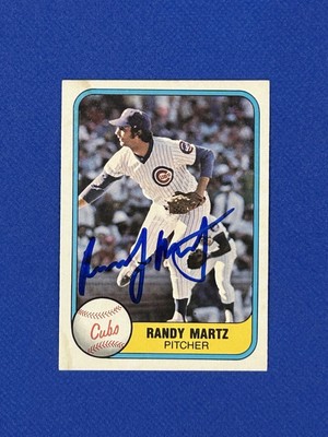 Randy Martz 1981 Fleer #300 Chicago Cubs Auto Autograph Signed