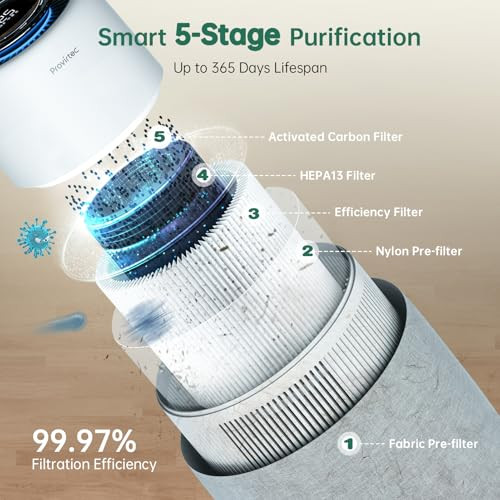 Home Bedroom HEPA Air Purifier with PM2.5 Air Quality Monitor