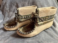 Vintage After Ski of Norway Nore Felt Wool Boots 6½ EU37 Boxed Nordic Trim AS IS