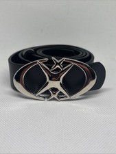 Vintage Style Y2K Style 2000’s Black Leather Belt Adjustable Streetwear