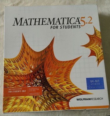 Wolfram Research Mathematica 5.2 For Students Only Software NEW SEALED