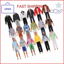 ZTWEDEN 12 Inch Boy Doll Clothes with Leather Jackets Suit Shirts Sweatshirts Sh