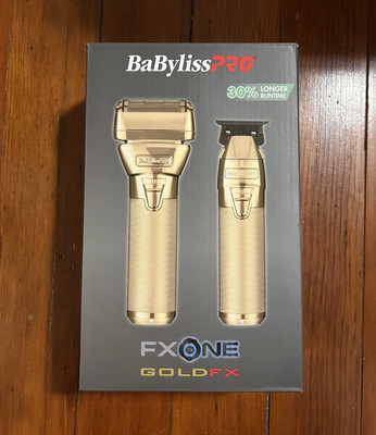 BaBylissPRO FXONE GoldFX Gold Shaver & Trimmer Kit, Foil Head, 2 Heads