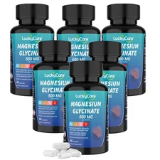 Magnesium Glycinate 500mg - 60 Capsules For Sleep, Stress Relief Support Bone