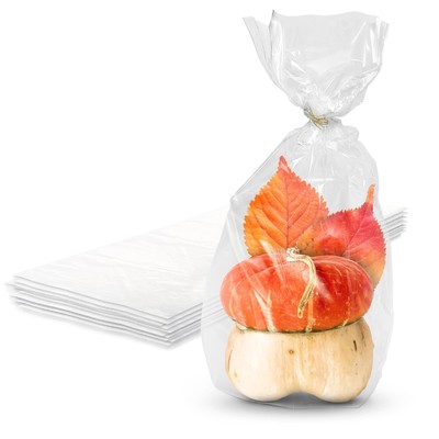 1000 Pack Clear Plastic Gusseted Bags 8'' x 4'' x 20'' Side Gusset Bags 1.0 mil