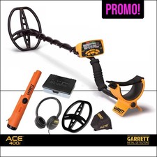 METAL DETECTOR ACE 400i GARRETT PIASTRA 11" ORO PROMO ANNIVERSARIO PROPOINTER