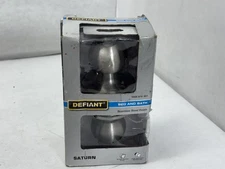 Defiant Bed and Bath Door Knob Set Saturn Stainless Steel Finish Lock Home New