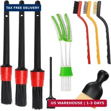 Auto Car Detailing Brush Set Car Interior Cleaning Kit Includes 3 Boar Hair Deta